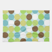 Blaue Polka-Punkte Handtuch (Horizontal)