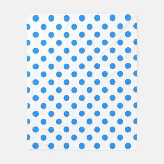 Blaue Polka-Punkte im Hintergrund Fleecedecke (Vorderseite)
