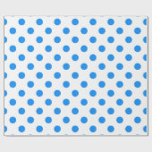 Blaue Polka-Punkte im Hintergrund Geschenkpapier (Flach)