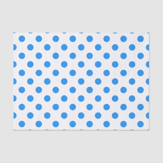 Blaue Polka-Punkte im Hintergrund Seidenpapier (Vorderseite)