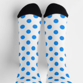 Blaue Polka-Punkte im Hintergrund Socken (Oben)