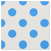 Blaue Polka-Punkte im Hintergrund Stoff (Nahaufnahme)