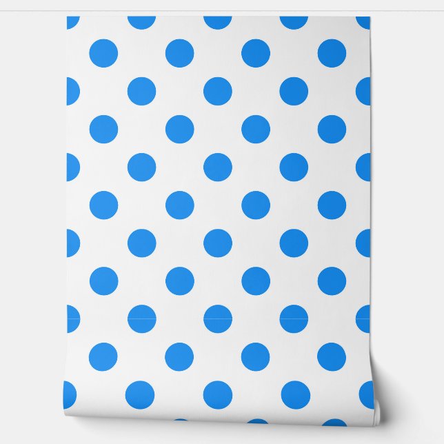 Blaue Polka-Punkte im Hintergrund Tapete (Abrollen)