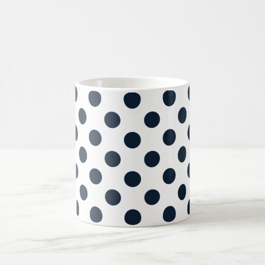 Blaue Polka-Punkte Kaffeetasse (Mittel)