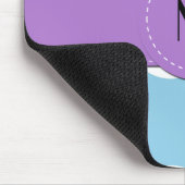 Blaue Polka-Punkte, Lila Polka-Punkte, Punkte, Mon Mousepad (Ecke)