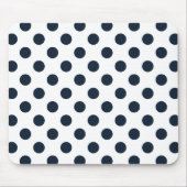 Blaue Polka-Punkte Mousepad (Vorne)
