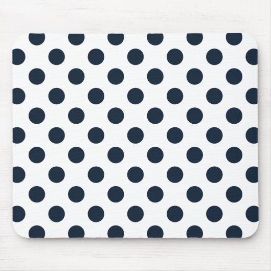 Blaue Polka-Punkte Mousepad (Vorne)