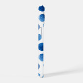 Blaue Polka-Punkte. nautisches Muster der Wasserfa iPhone 15 Hülle (Rechte Seite)