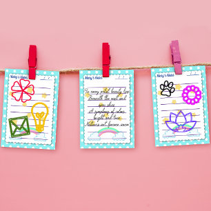 Blaue Polka-Punkte, niedliche Sterne & Regenbogen  Post-it Klebezettel