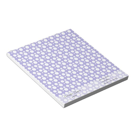 blaue Polka-Punkte Notizblock (angewinkelt)
