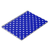 Blaue Polka-Punkte Notizblock (Linke Seite)