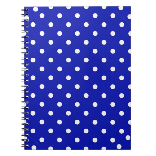 Blaue Polka-Punkte Notizblock (Vorderseite)
