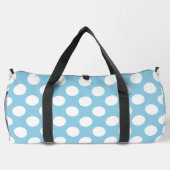 Blaue Polka-Punkte, Polka-Dot-Muster, Punkte, gepu Duffle Bag (Rückseite)