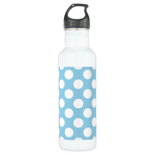 Blaue Polka-Punkte, Polka-Dot-Muster, Punkte, gepu Edelstahlflasche