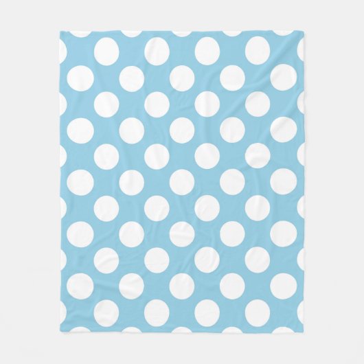 Blaue Polka-Punkte, Polka-Dot-Muster, Punkte, gepu Fleecedecke (Vorderseite)