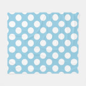 Blaue Polka-Punkte, Polka-Dot-Muster, Punkte, gepu Fleecedecke (Vorderseite (Horizontal))