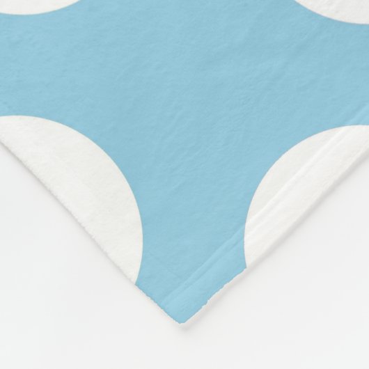 Blaue Polka-Punkte, Polka-Dot-Muster, Punkte, gepu Fleecedecke (Ecke)