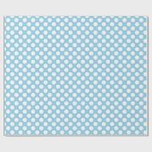 Blaue Polka-Punkte, Polka-Dot-Muster, Punkte, gepu Geschenkpapier (Flach)