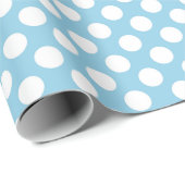 Blaue Polka-Punkte, Polka-Dot-Muster, Punkte, gepu Geschenkpapier (Rolleneckpunkt)