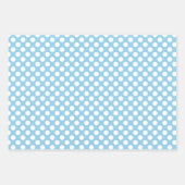Blaue Polka-Punkte, Polka-Dot-Muster, Punkte, gepu Geschenkpapier Set (Vorderseite 2)