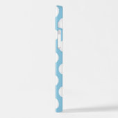 Blaue Polka-Punkte, Polka-Dot-Muster, Punkte, gepu iPhone Hülle (Linke Seite)