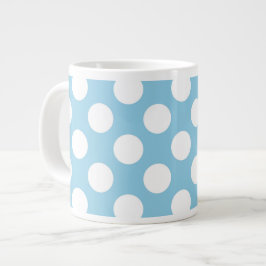 Blaue Polka-Punkte, Polka-Dot-Muster, Punkte, gepu Jumbo-Tasse