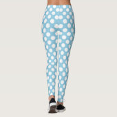 Blaue Polka-Punkte, Polka-Dot-Muster, Punkte, gepu Leggings (Rückseite)