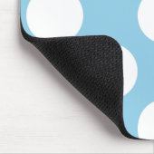 Blaue Polka-Punkte, Polka-Dot-Muster, Punkte, gepu Mousepad (Ecke)