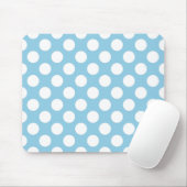 Blaue Polka-Punkte, Polka-Dot-Muster, Punkte, gepu Mousepad (Mit Mouse)