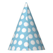 Blaue Polka-Punkte, Polka-Dot-Muster, Punkte, gepu Partyhütchen (Rückseite)