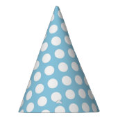 Blaue Polka-Punkte, Polka-Dot-Muster, Punkte, gepu Partyhütchen (Rechts)