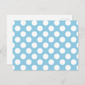 Blaue Polka-Punkte, Polka-Dot-Muster, Punkte, gepu Postkarte (Vorne/Hinten)