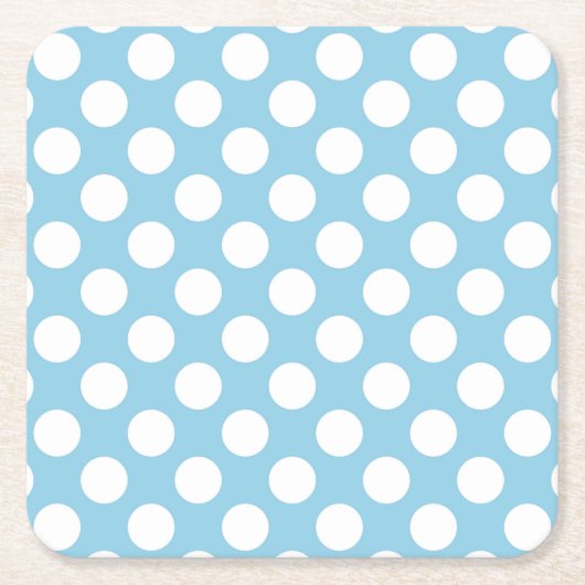 Blaue Polka-Punkte, Polka-Dot-Muster, Punkte, gepu Rechteckiger Pappuntersetzer (Vorderseite)