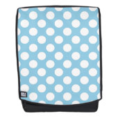 Blaue Polka-Punkte, Polka-Dot-Muster, Punkte, gepu Rucksack (Vorderseite)