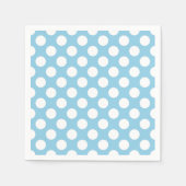 Blaue Polka-Punkte, Polka-Dot-Muster, Punkte, gepu Serviette (Vorderseite)