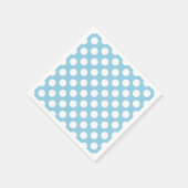 Blaue Polka-Punkte, Polka-Dot-Muster, Punkte, gepu Serviette (Ecke)