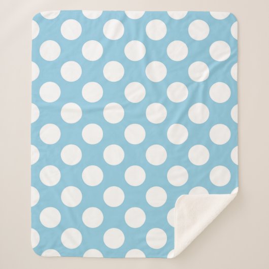 Blaue Polka-Punkte, Polka-Dot-Muster, Punkte, gepu Sherpadecke (Vorderseite)