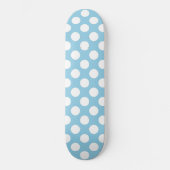 Blaue Polka-Punkte, Polka-Dot-Muster, Punkte, gepu Skateboard (Vorderseite)
