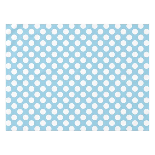Blaue Polka-Punkte, Polka-Dot-Muster, Punkte, gepu Tischdecke (Vorderseite (Horizontal))