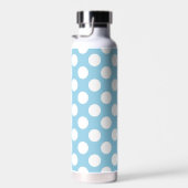 Blaue Polka-Punkte, Polka-Dot-Muster, Punkte, gepu Trinkflasche (Rechts)