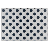 Blaue Polka-Punkte Schneidebrett (Vorderseite)