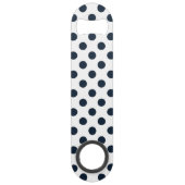 Blaue Polka-Punkte Speed Flaschenöffner (Rückseite)