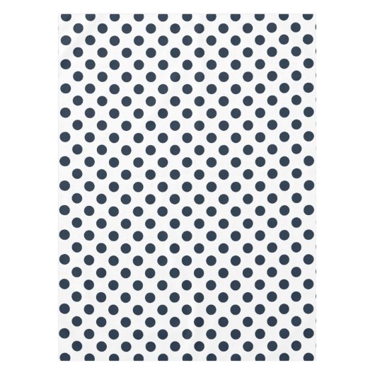 Blaue Polka-Punkte Tischdecke (Vorderseite)