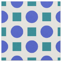 Blaue Polka-Punkte und grüne Quadrate