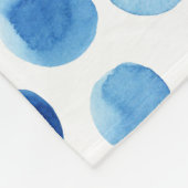 Blaue Polka Punkte, wasserfarbenes, nahtloses Must Fleecedecke (Ecke)