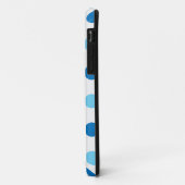 Blaue Polka-Punktmuster Case-Mate iPhone Hülle (Hinten/Links)