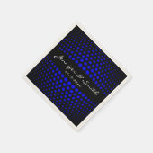 Blaue Polka-Punktmuster Serviette (Ecke)