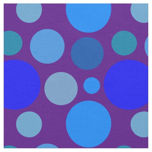 Blaue Polka-Punktmuster Stoff (Nahaufnahme)