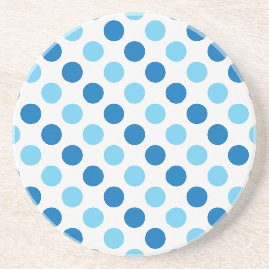 Blaue Polka-Punktmuster Untersetzer (Vorne)