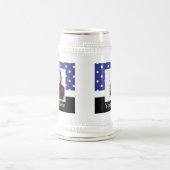 Blaue Polster-Dot-Vorlage Bierglas (Mittel)